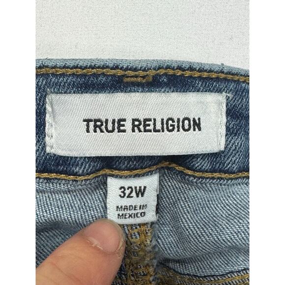 True Religion Women's Distressed Halle Ankle Skinny Denim Jeans - Size 32x27 - Picture 4 of 7